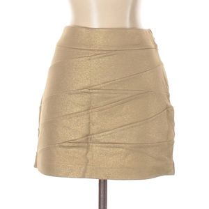 Express Gold Metallic Skirt